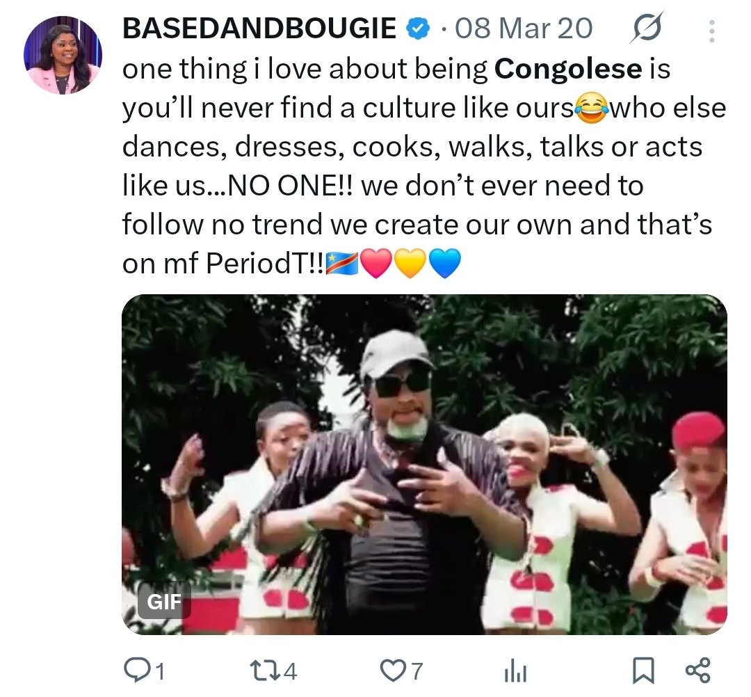 She's literally African.