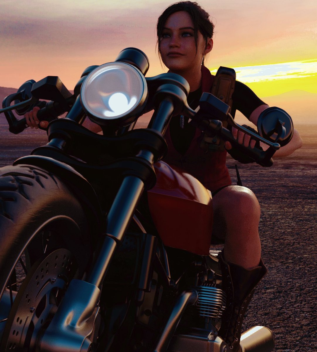 DragonSoulYT101's tweet image. Biker Girl 🏍️❤️

#ClaireRedfield #Capcom #RE2