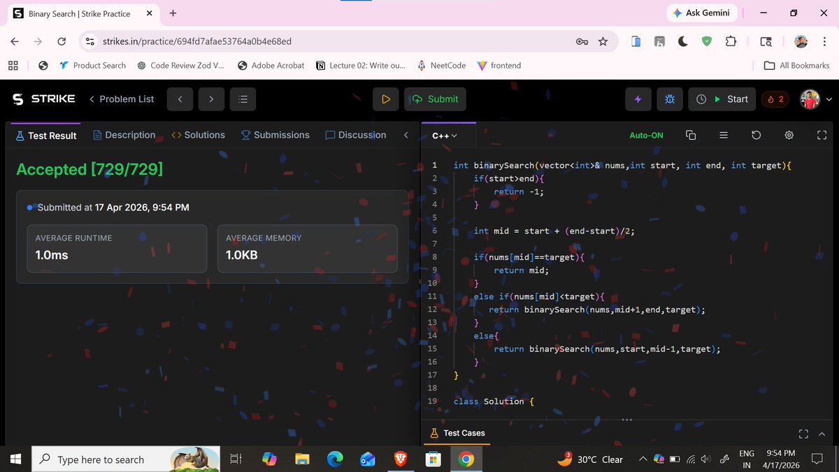 Kishan__KD's tweet image. Day 53 DSA

Binary search (recursion)
Merge sort (divide &amp;amp; merge)
Quick sort (pivot based)
Learning core sorting concepts step by step
#DSA #Coding #Learning @rohit_negi9 @CoderArmy