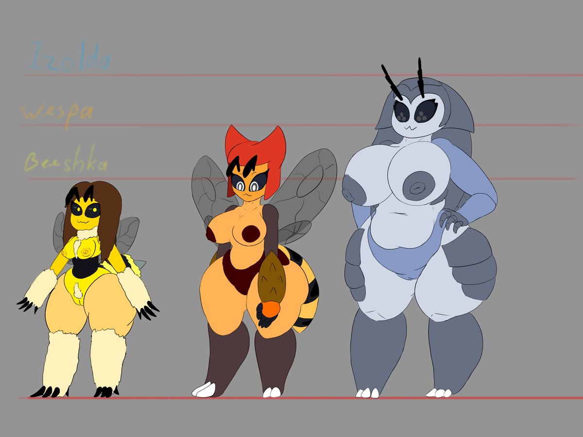 Sokowyty's tweet photo. Boobs 

#art #digitalart #nsfw #nsfwtwt #nsfwart #doodle #arthropod #insectgirl #insect #wasp #isopod #Bee #Beeshka #Wespa #Izolda #breasts #hips #thighs #sizedifference #horns #antennae #wings #mommy #shortie #pussy #nipples #chubby #sporty #furry #fluffy #foolwasp #rule34 #r34 https://t.co/eDzDhQDzNE