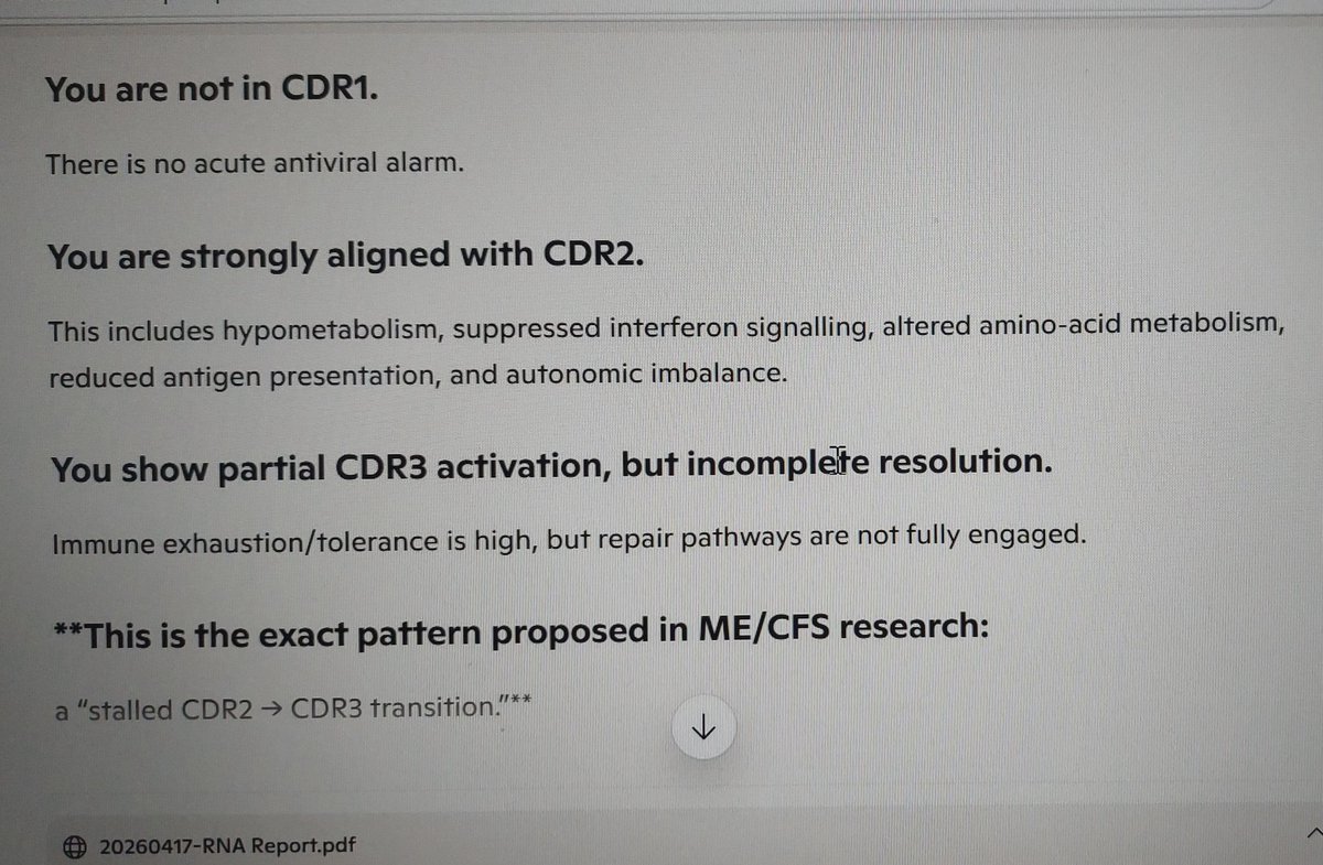 Morgs6942's tweet image. More panels from @amaticahealth  and more questions for AI. Doesn't seem to matter how I approach it, all roads lead to Rome (or ME/CFS anyway) #MECFS #longcovid