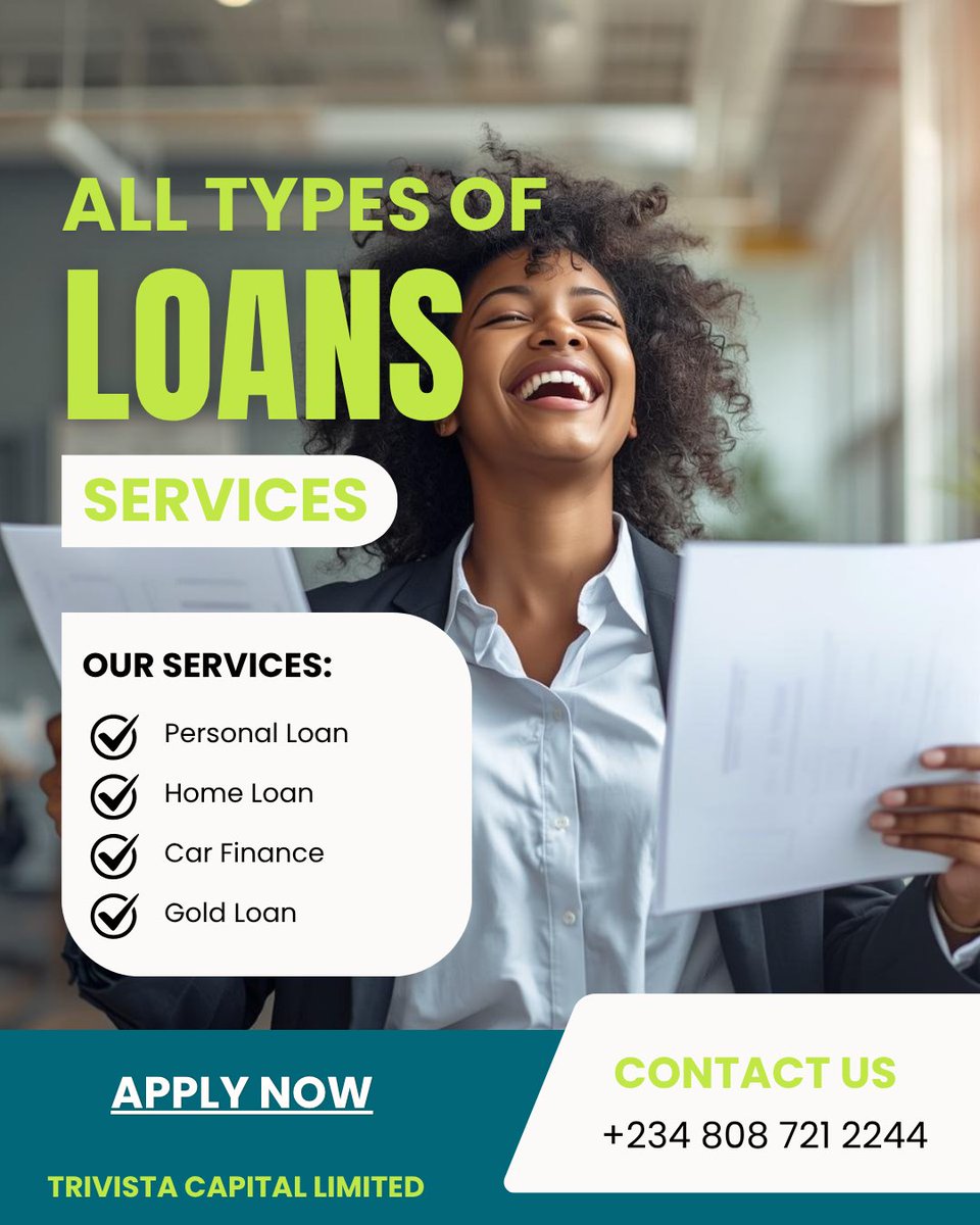 TrivistaCap's tweet image. Bills don’t wait. Opportunities don’t either.

Get the funds you need — right when it matters most.

👉 Let’s sort you out today.

#FastLoans #FinancialSupport #MoneyMatters #NaijaBusiness #SmartFinance #GetFunded