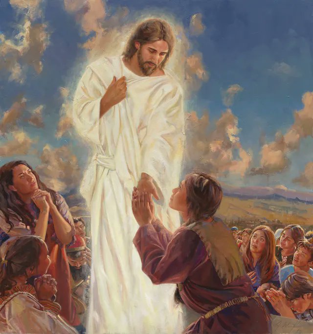 EyeonChrist's tweet image. HE STRETCHED FORTH HIS HAND and spake unto the people saying: "Behold I am Jesus Christ, whom the prophets testified shall come into the world." 
~3 Ne. 11:9-10, The Book of Mormon: Another Testament of Christ ~See @RonaldARasband #Easter 2026 #GeneralConference