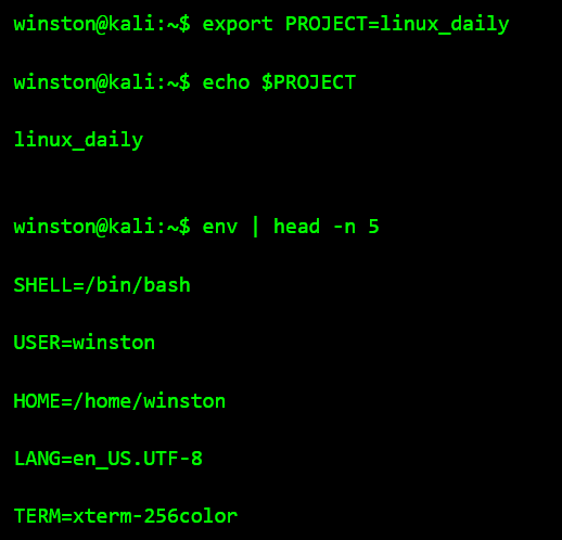 Officialwhyte22's tweet photo. Environment Variables (Normal Linux Stuff You Use Without Thinking)

A lot of things on Linux work quietly in the background, and environment variables are one of them. You don’t always see them, but they affect how commands run, where programs are found, and how your system behaves. Once you notice them, a lot of “why is this working like this?” questions start making sense.

In the terminal below, I am checking environment variables that already exist on the system. I look at my current user, my home directory, and the PATH variable to see where Linux searches for commands. I also create a temporary variable just to show how you can set and read your own values during a session.

This is very normal Linux usage. You’re not hacking anything or doing advanced admin work, you’re just understanding what the shell already knows about you and your system. When this clicks, troubleshooting and setup become much easier because you know where Linux is getting its information from.