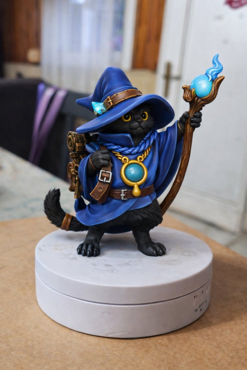 LidiaGaming's tweet image. Os presento al primer Heroe de #Arkane, Miao-Miao.
Pequeño mago viajero de mirada curiosa. Recorre el mundo con su mochila llena de secretos y magia, ayudando allí donde algo no va bien… siempre con un toque de luz azul y mucho encanto. 🐾✨ Espero que os guste, cada dia 1 heroe