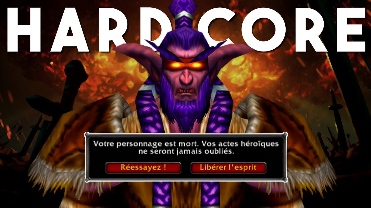 Bonsoir ! 

J'ai joué pour la première fois à WoW Classic Hardcore et c'était trop cool :) 
Vous pouvez voir le long Best-of de cette aventure juste ici : 
youtube.com/watch?v=cE38m2…