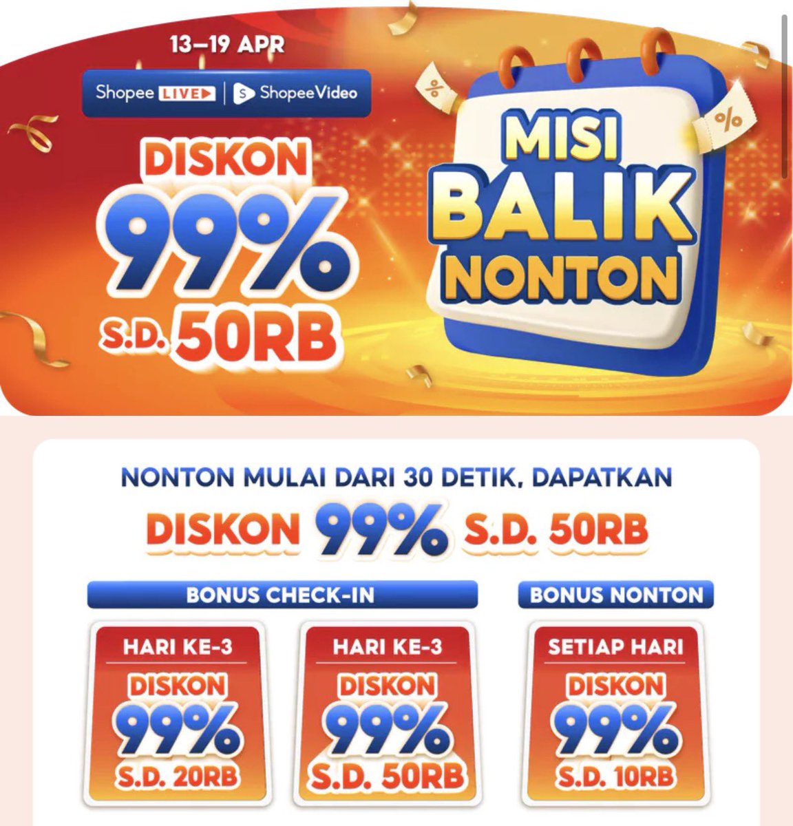 berburusales's tweet photo. Rebut voucher 99% max 50rb
⏰00:00 WIB

Nonton videonya di sini
https://t.co/GVfaHrb5u2 https://t.co/gi1itrtqk2