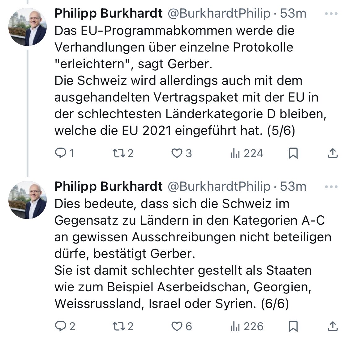 MBattiger's tweet image. Vor allem ist der Zugang zu #Horizon und Co. auch bei einem Ja zum #EU-Abkommen nicht gesichert. Man bleibt erpressbar.