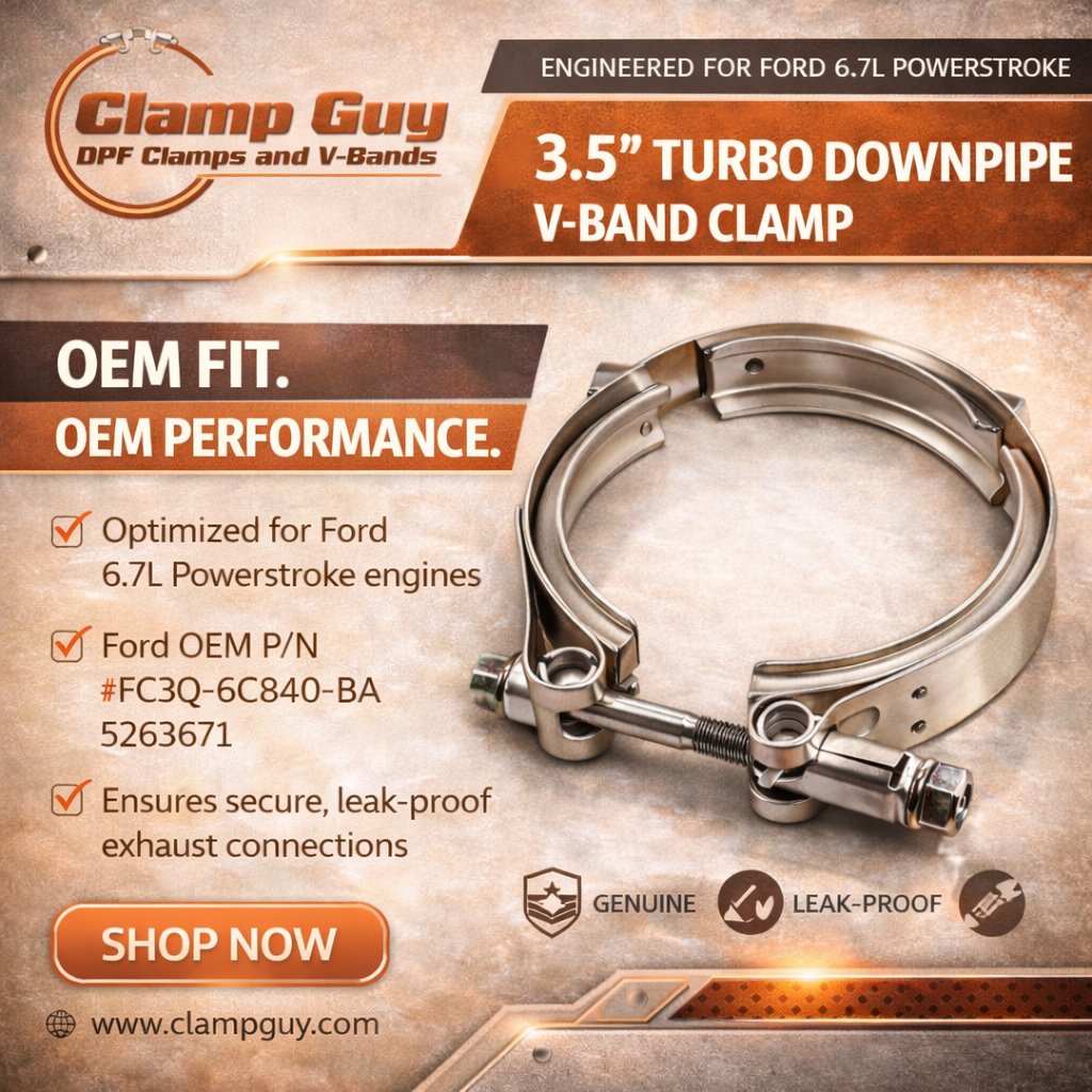 clampguydotcom's tweet photo. Leak-free performance starts here 🔧

OEM Turbo Downpipe V-Band Clamp for Ford 6.7L Powerstroke.

Precision fit. Reliable seal.

🛒 https://t.co/OVHjIoN70n

#ClampGuy #DieselPerformance #VBand #OEMFit https://t.co/NkEJrADCwR