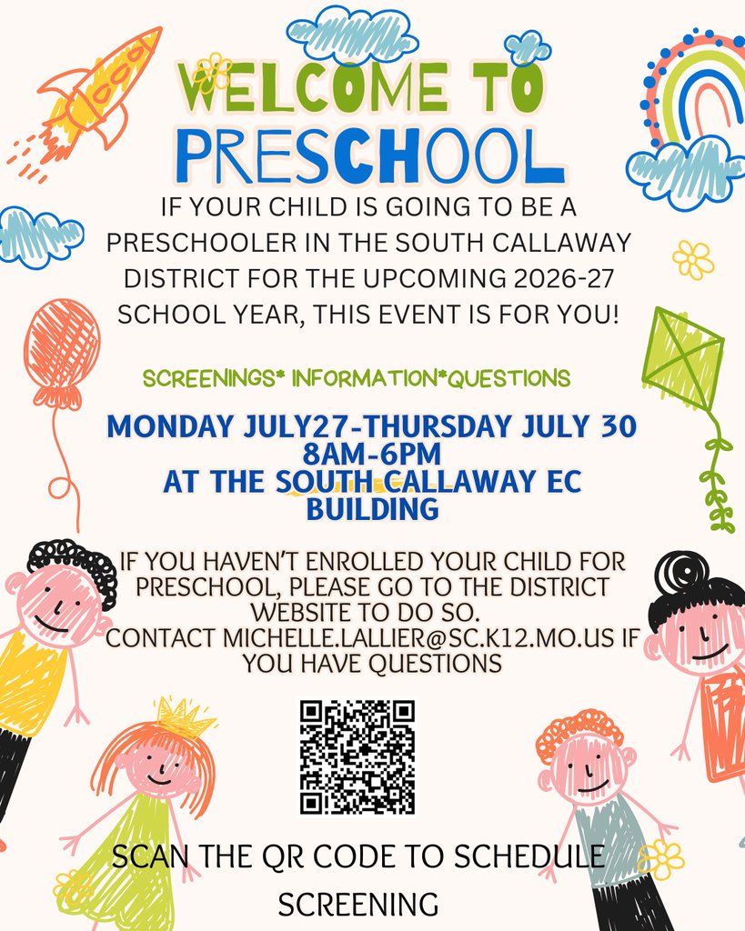 SC_Bulldog's tweet photo. Welcome to Preschool!

Schedule your child's screening! https://t.co/hkxpRdG9RN