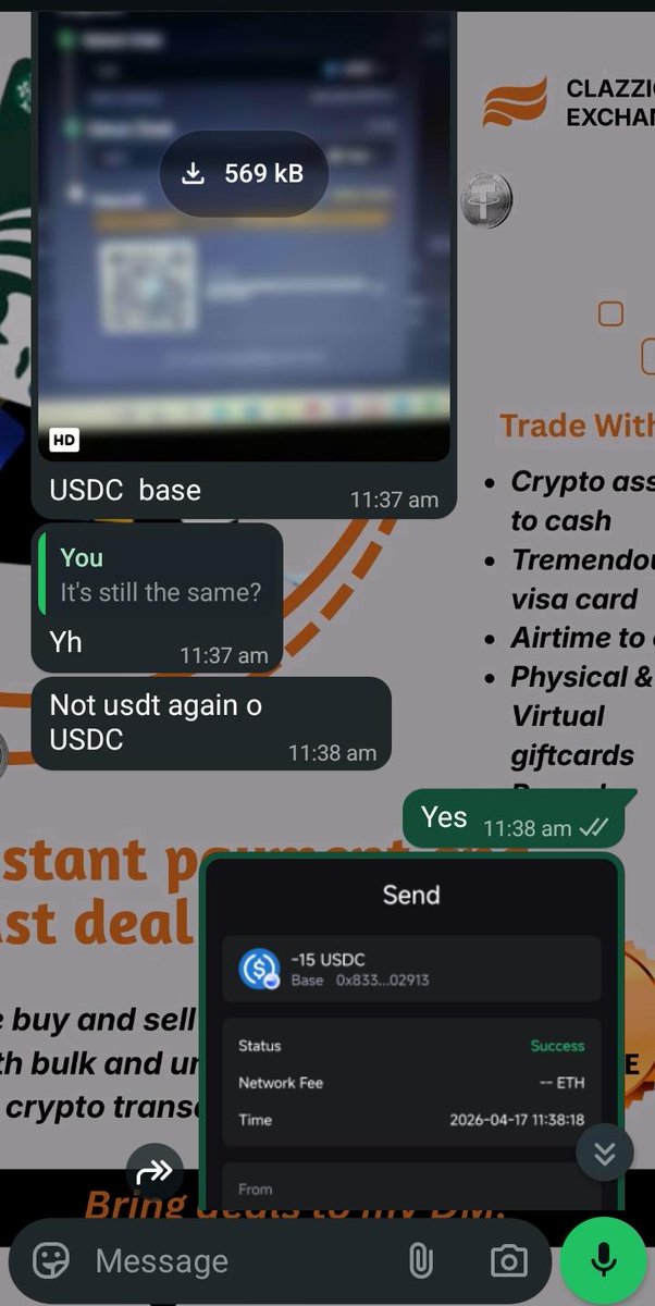 clazzicent's tweet photo. Let me handle all your crypto deal for you

I buy📍I sell📍

Cool rate, sharp payment 💯

If you need USDC base network for sosovalue verification too, reach out to me. https://t.co/lHCVQZVwAC