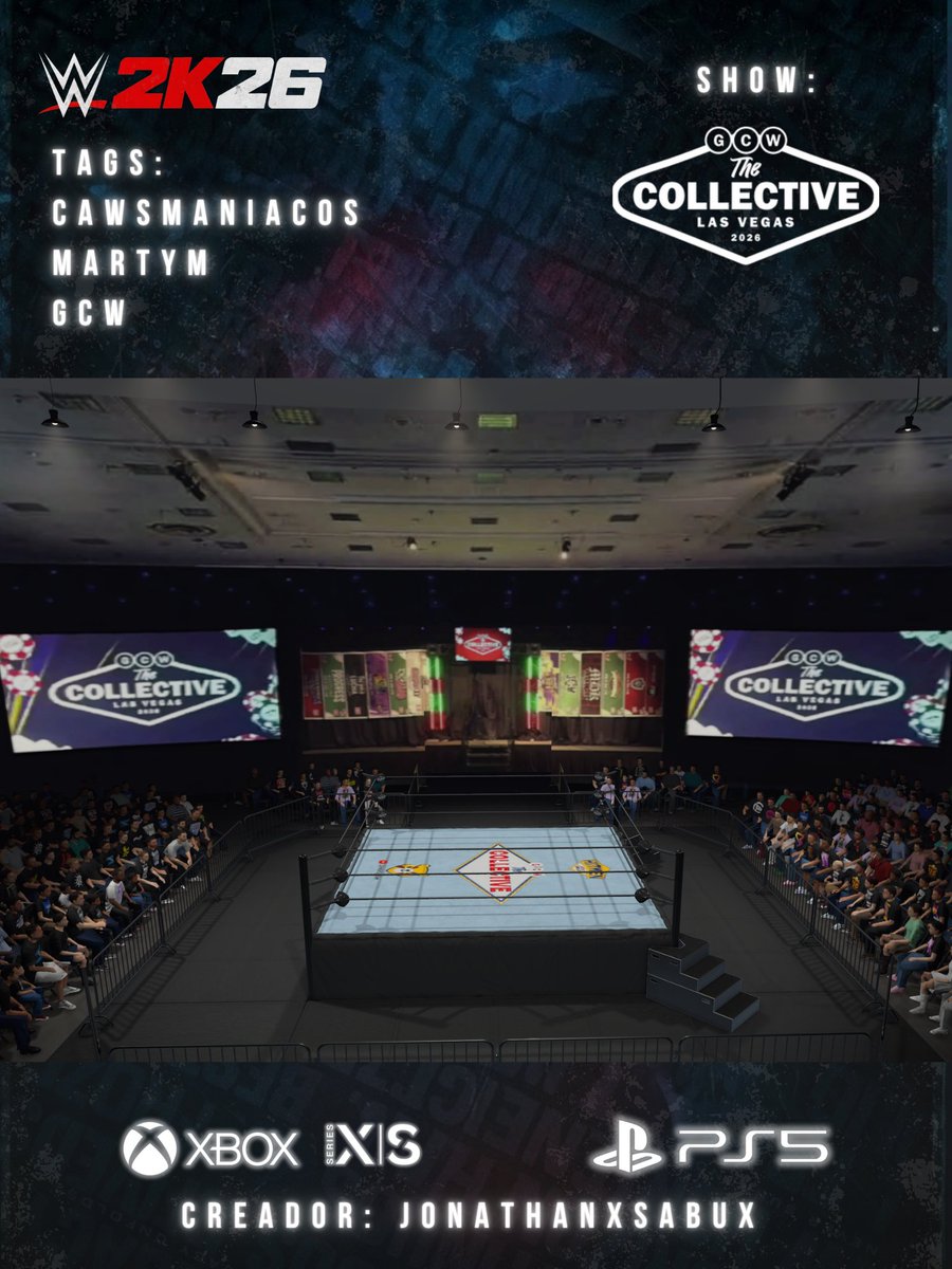 JonathanSABU's tweet photo. The Arena of  #GCWTheCollective on #WWE2K26 
Also the show is available and can be played with the normal camera or the ramp camera https://t.co/PhIJXMNQud