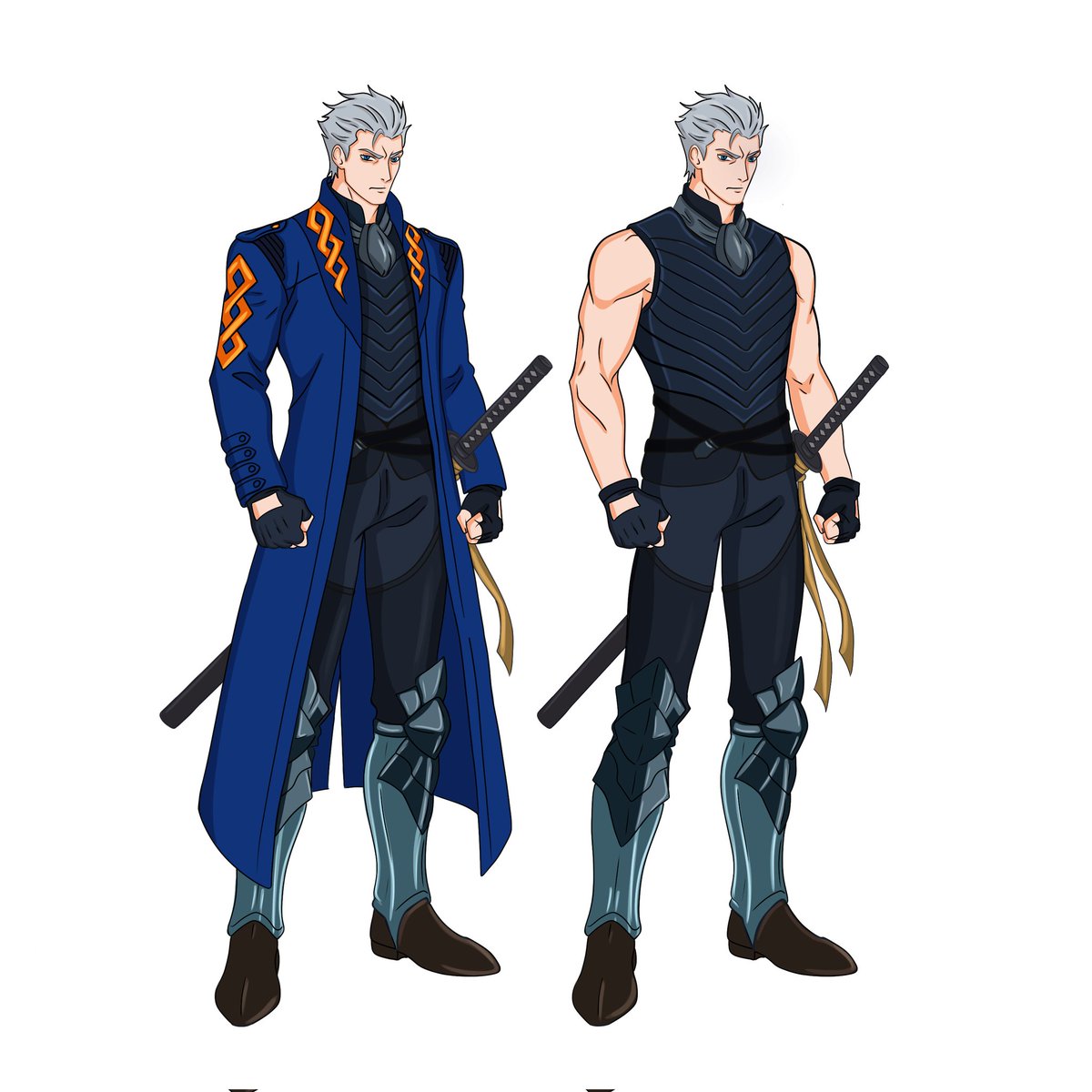 CubaLera41236's tweet photo. I suddenly wanted to draw something with Vergil from NDMC, and then I noticed  his outfit kinda looks like a freaking onion. It was hell trying to make out his clothes from blurry shots, but I tried 🥲
#vergil #ndmc #devilmaycry https://t.co/01FprFddry