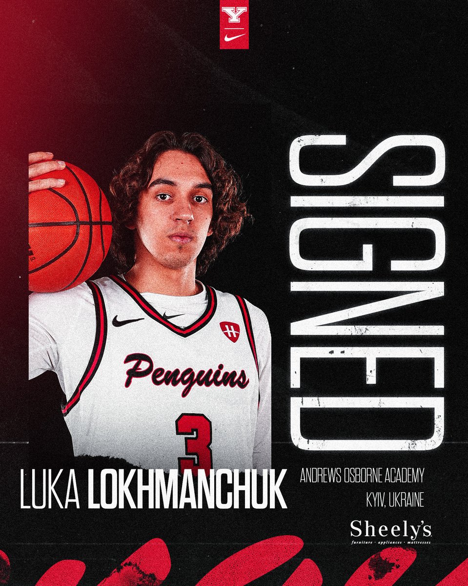 YSUMensHoops's tweet photo. 🚨 OFFICIALLY SIGNED 🚨

Please help us welcome 6-9 freshman forward Luka Lokhmanchuk to the Penguins basketball family.

#GoGuins https://t.co/FSQBd6haTu