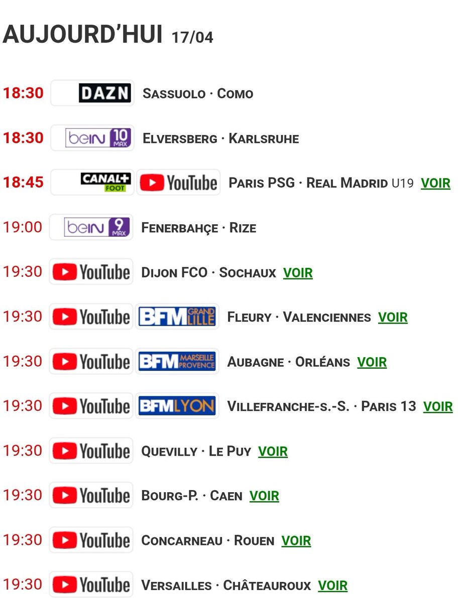 Ch__Palo's tweet photo. Le Programme #FootTv de ce Vendredi (17/04/26) 😉 #TeamOM #Football #ProgrammeTV https://t.co/AhHRzxSBtS
