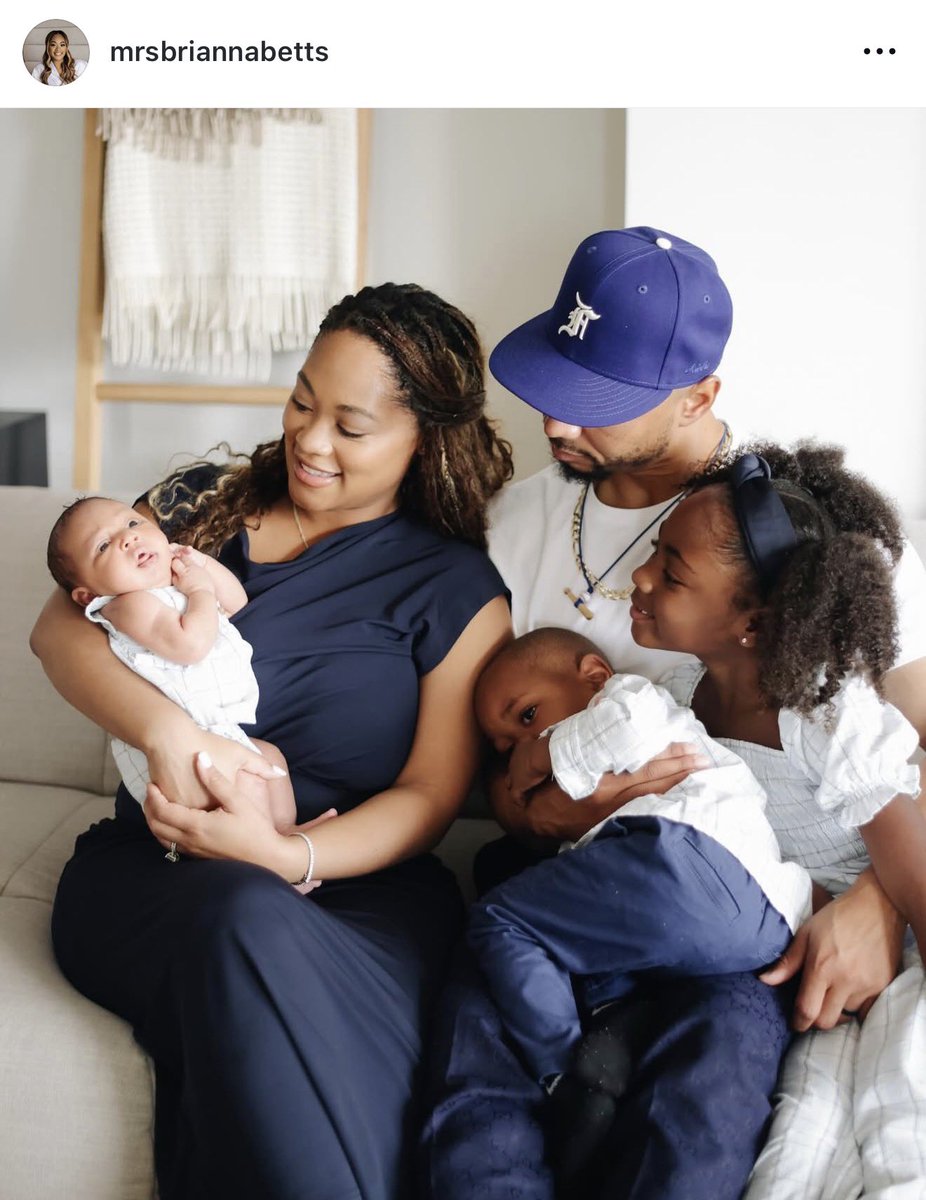 Congratulations to Mookie Betts and Brianna Betts on the birth of their second daughter and third child, Khari.

The Betts family just got bigger 🥹