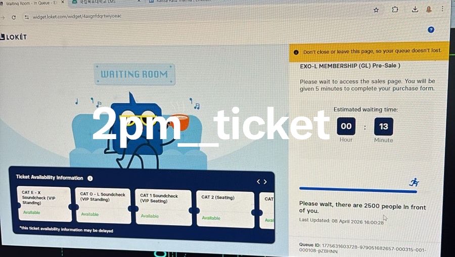 2pm__ticket's tweet photo. ✨ 2pm.ticket PROOF ✨

EXhOrizon Jakarta :
✅ secured total 10 ticket

berikut proof kita untuk rata-rata queue time nya🙌

t jastip jaswar exo exhorizon in jakarta jkt kpop nct https://t.co/IubgcUf0wZ