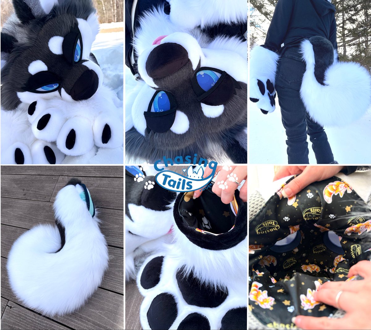 ChasingTailsWS's tweet photo. Snowbound is foam built and lightweight with big toony 2D eyes and adjustable eyelids! Big clawed paws for bapping and swishy tail! $3700 + free domestic shipping! Please feel free to reach out with any questions! :D

Adoption form here~! https://t.co/PdJDH2pkqu https://t.co/6QCemfKxZm