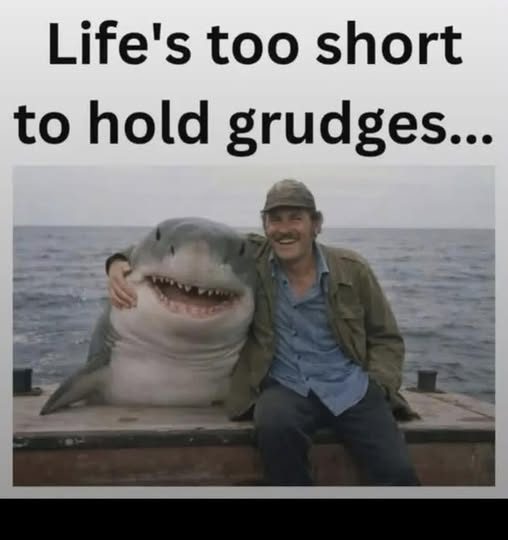 Isaiah_6_8's tweet image. 🛸👽 FINALLY FRIDAY SMILE MORE - Good Friday Humor

Life’s too short to carry grudges… even when they’ve got teeth 😄🦈

Let it go, laugh a little more, and maybe make peace with what once scared you. 

You might be surprised what happens next.

#LifeLessons #LetItGo #Mindset