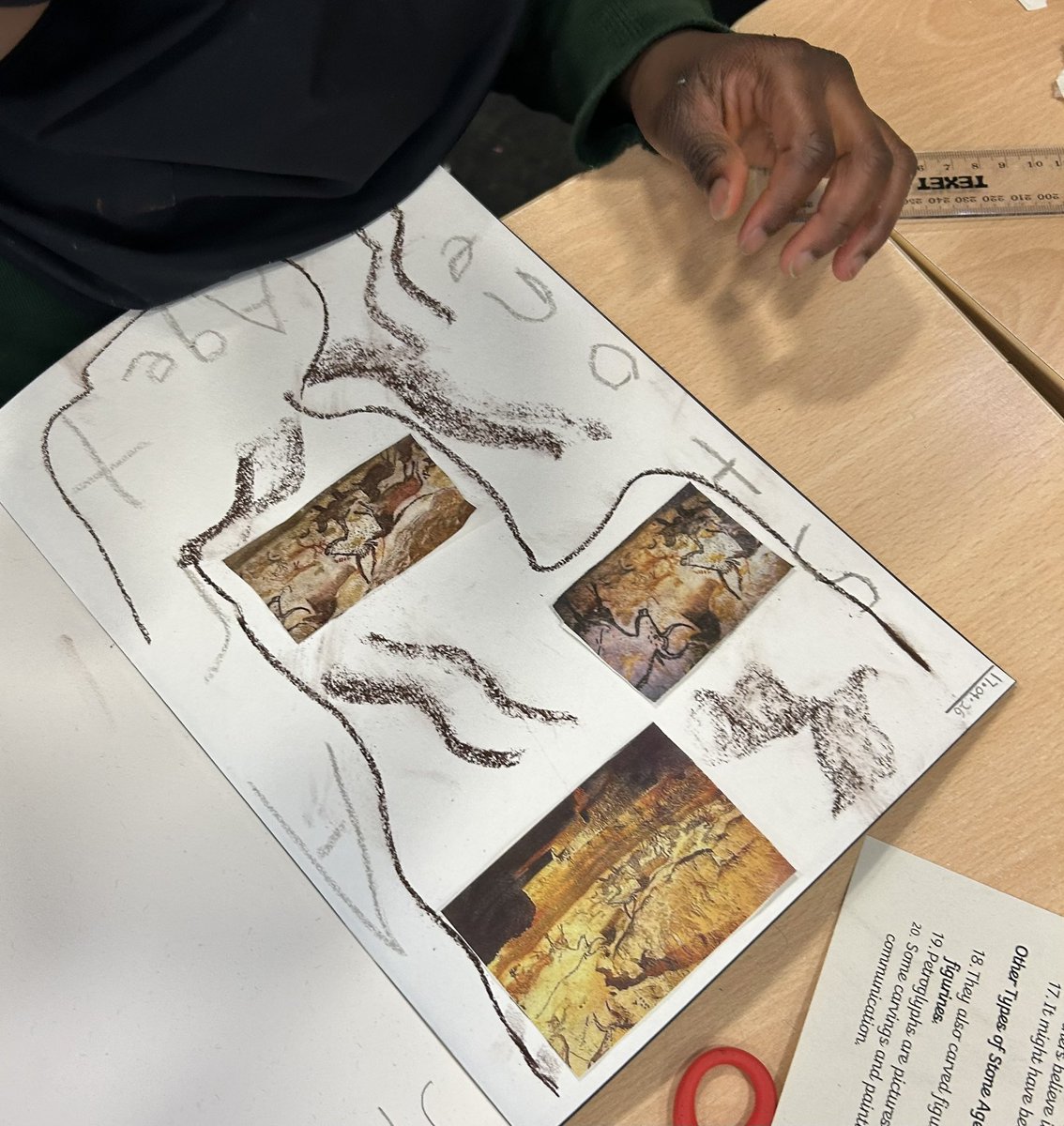 belindajohn71's tweet image. Year 3 @BoltonStoc classes this morning creating unique and fabulous Stone Age Art fact files 🦬 🦌 #Stoneage #firstartists #cavesofLascaux