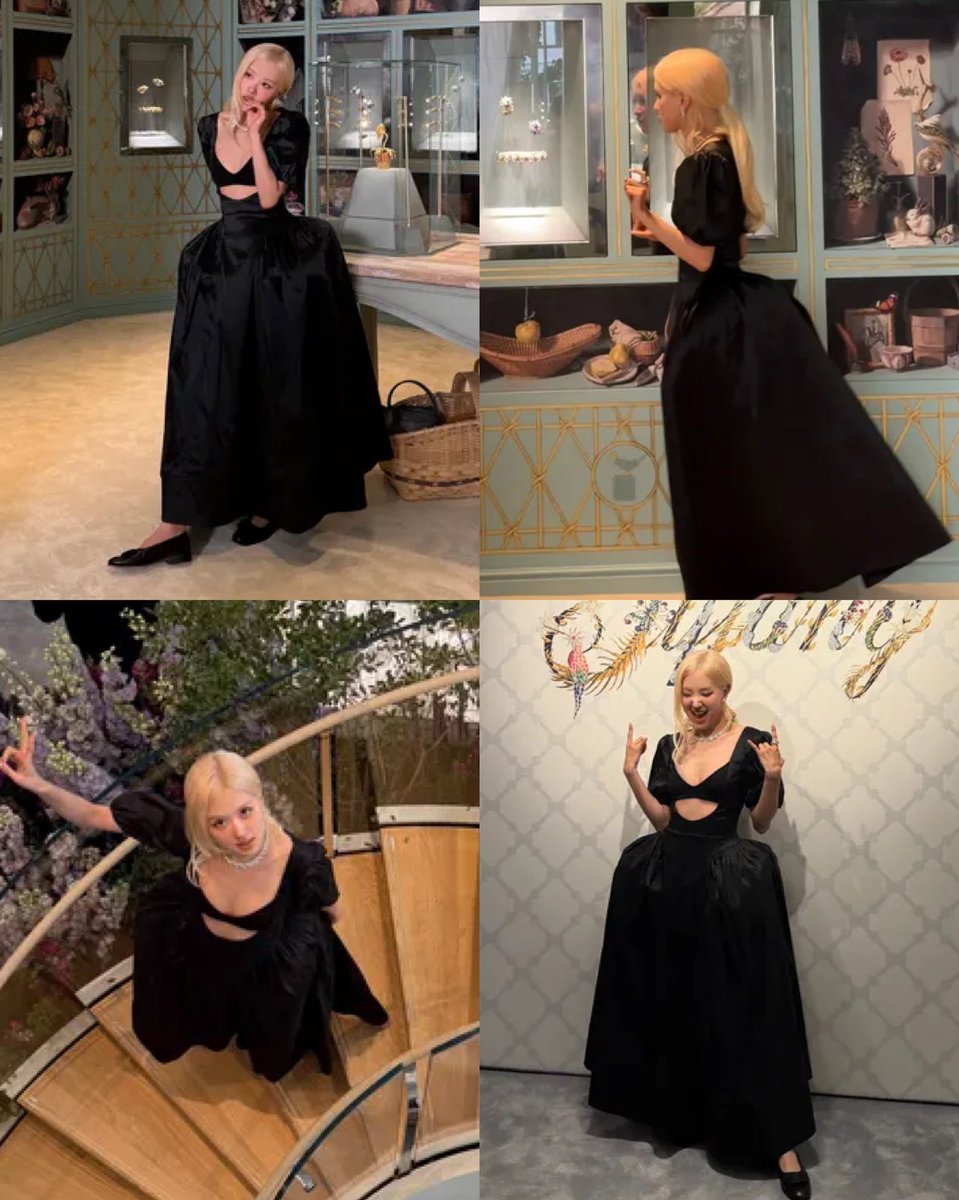 RosiebyRoseNYC's tweet image. #ROSÉ is wearing a black dress from Simone Rocha's SS26 collection! 🖤