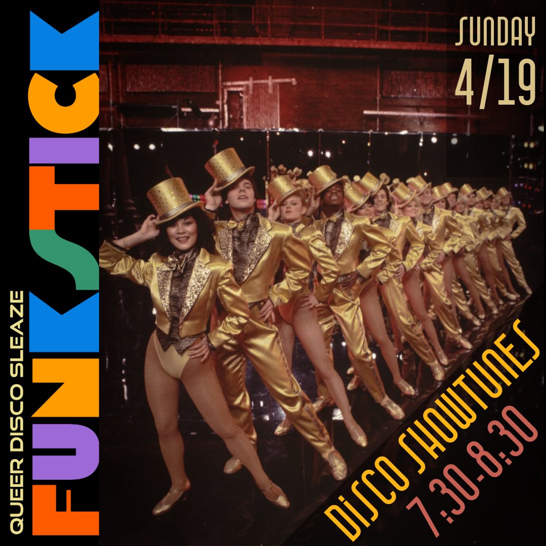 FunkStickChi's tweet photo. Sun @ FunkStick's 2nd Anniv at @Jackhammer_Chgo  we are so excited to welcome the Haus of C*m for a very special drag performance during Disco Showtunes!

Tix: https://t.co/h5l2LMTQjS

#funkstick #jackhammerchicago #chicagoqueers #chicagogays #queerparties #chicagoqueernightlife https://t.co/yLX2AVgkrw