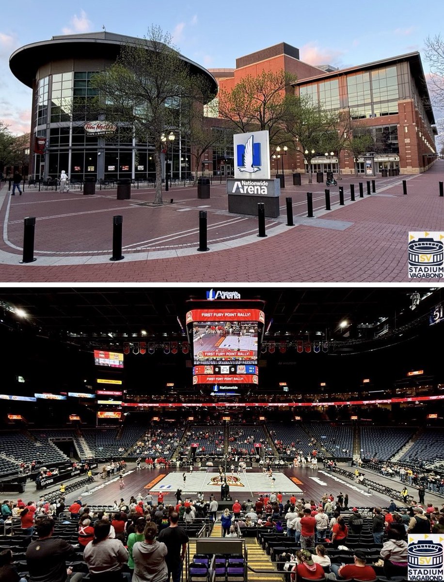 StadiumVagabond's tweet image. 🏟️ Nationwide Arena, Columbus, OH
🏐 Home of the Columbus Fury &amp;amp; Blue Jackets
🗓️ Opened: 2000
🪑 Capacity: 19,500

🐰🏐 On Easter 2026, a small but mighty crowd saw the Fury pull off a reverse sweep over the Grand Rapids Rise to win 3-2. 

#BlueJackets #ColumbusFury #ColumbusOhio