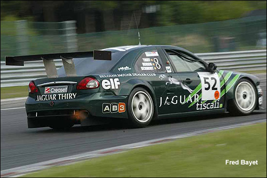 A mid-engined silhoutte version of the the Jaguar X-Type was run by Jaguar dealer Garage Thiry in the Belgian Touring Car Series from 2003-2009. Very succesful, it won on debut at the 2003 Miles de Francochamps, wrapped up the 2005 BTCS championship, and won the 2006 Spa 12 Hours