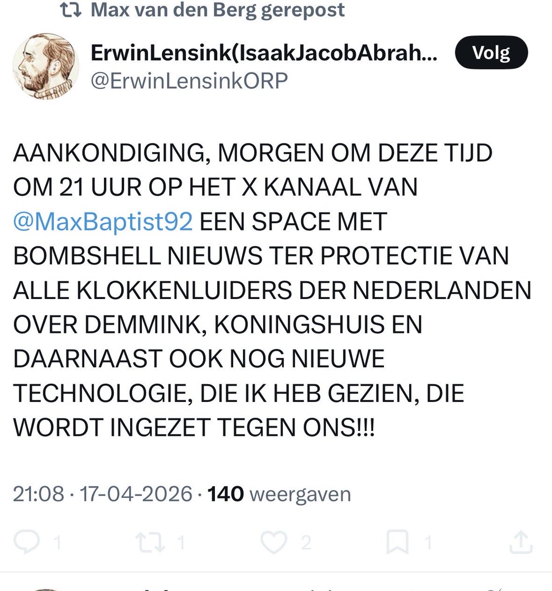 Caroline tweet media
