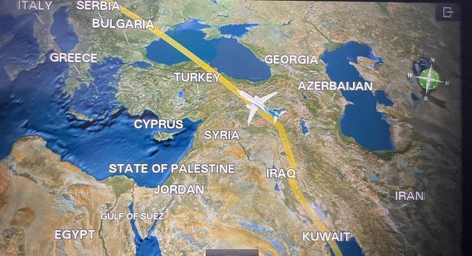 Oman Air eliminó "ISRAEL" de sus imágenes aéreas y lo reemplazó con el ESTADO DE PALESTINA.🔥