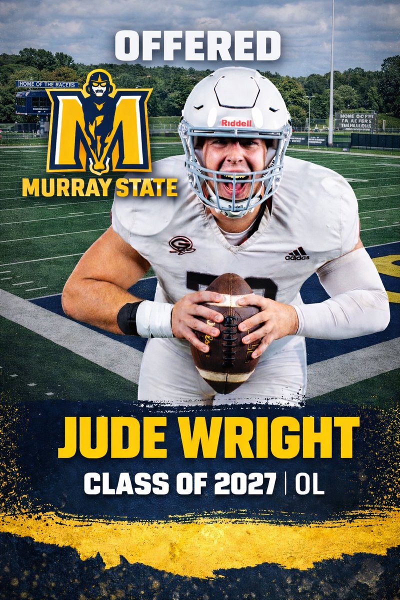 GdaleHSFootball's tweet photo. Congratulations on Jude Wright on his offer to Murray State! 👀 #EARNIT #DMWH https://t.co/PyuypaNkcs