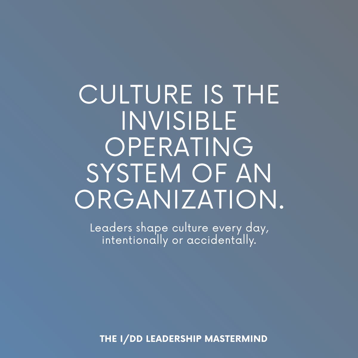 Culture shapes decisions, communication, energy, and trust.

We’ll be exploring how leaders build healthy culture at the I/DD Leadership Mastermind.

📍 Orange County | July 7
📍 Sacramento | September 3

What one word describes your culture today?

Link in comments