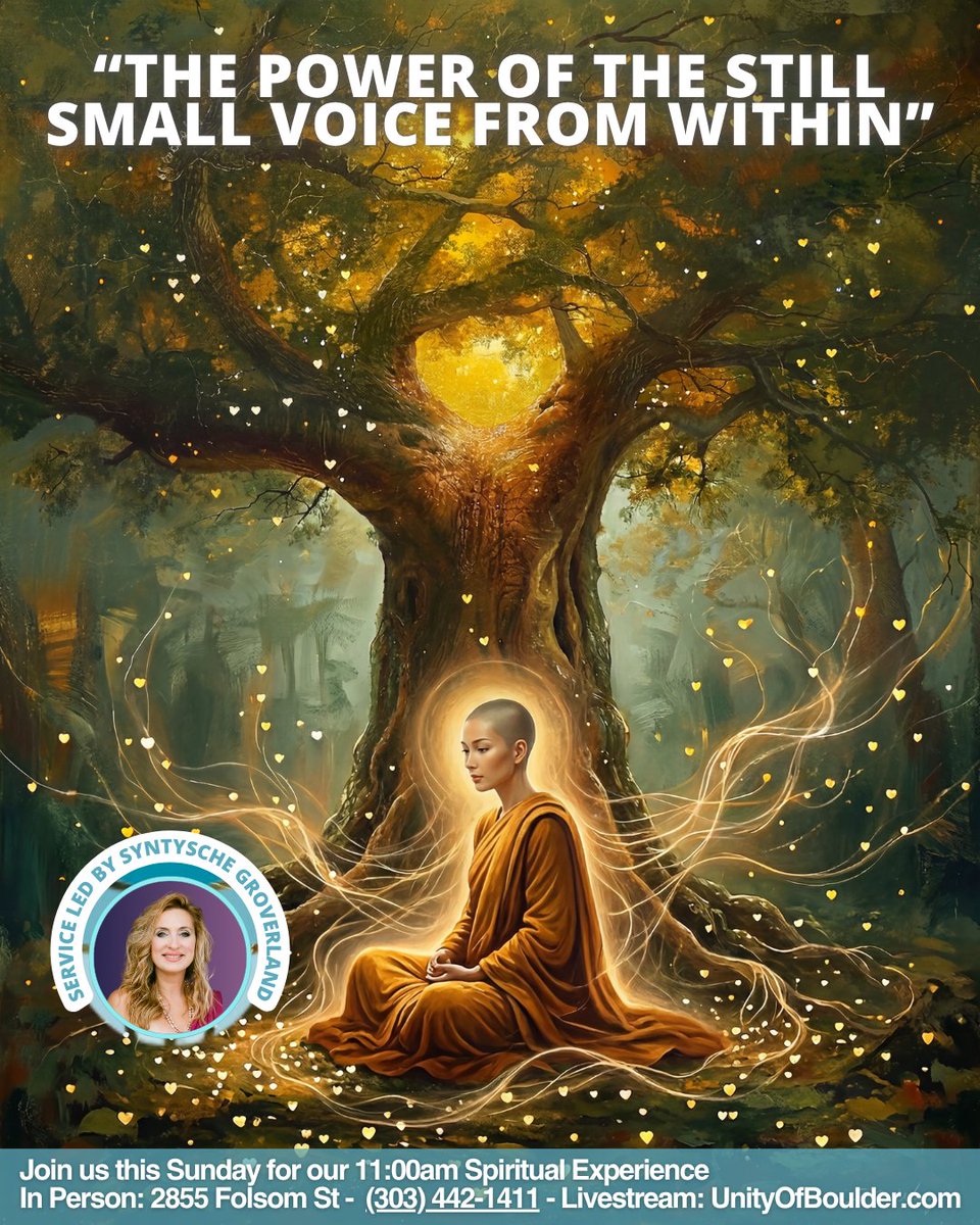 UnityBoulder's tweet image. There is a quiet language within you powerful enough to shift your energy and transform old patterns. 🕊️ 

Explore the power of the "Still Small Voice" and heart-centered living this Sunday at 11am.

Listen deeper: unityofboulder.com

#boulder #spirituality #innerpeace