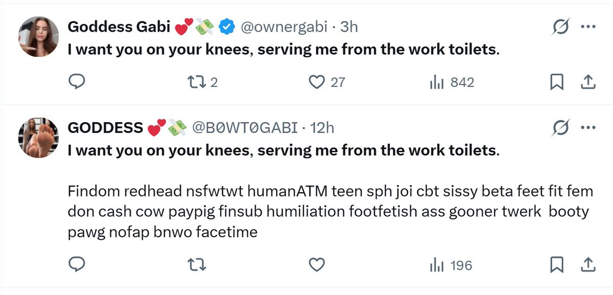 BeatenPig's tweet photo. @aznbarbiekylie This is what @ownergabi does 24/7 https://t.co/xSs2JulYLU