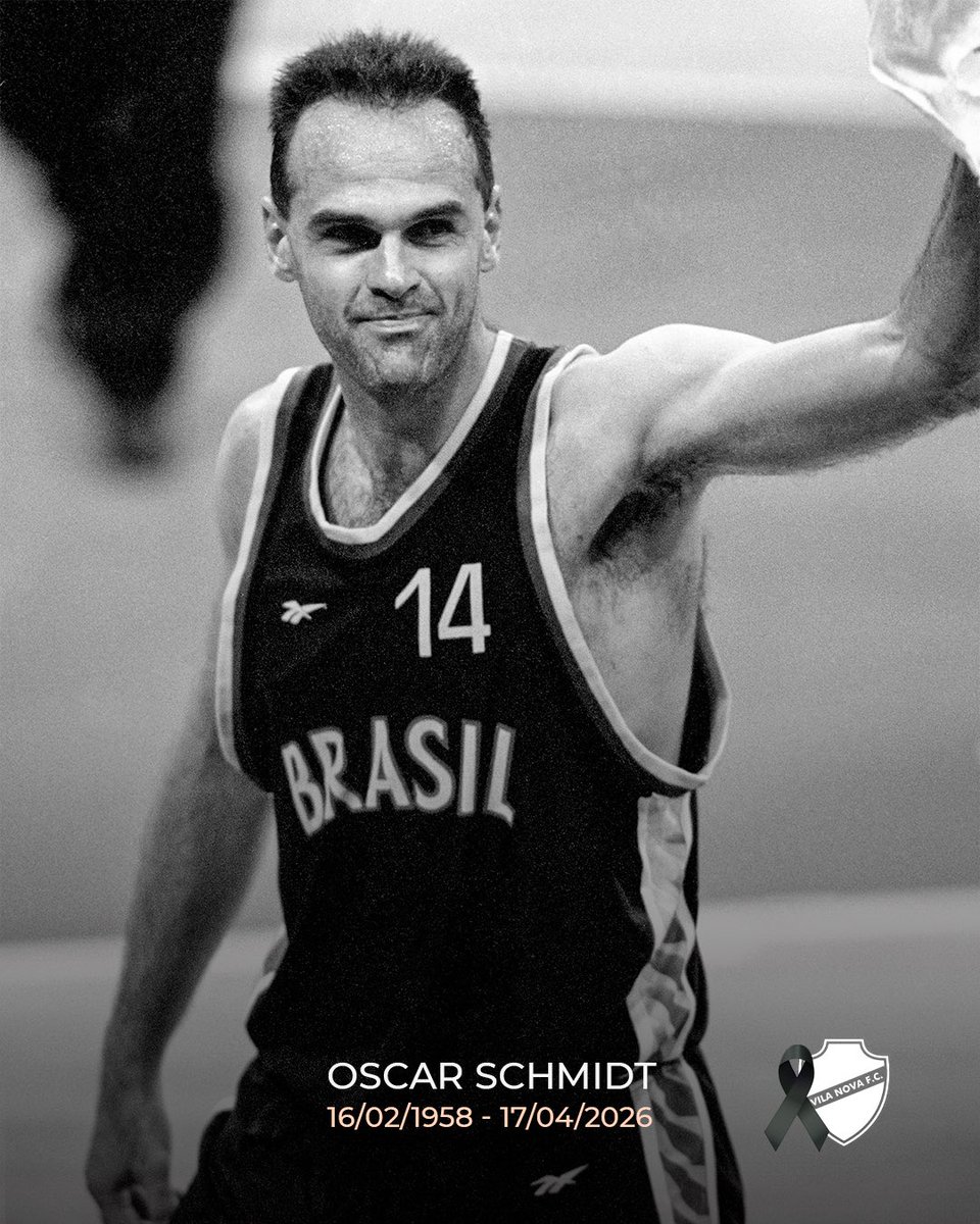 Hoje o esporte brasileiro chora a perda de um verdadeiro gigante. 

O Vila Nova Futebol Clube lamenta profundamente o falecimento de Oscar Schmidt, o nosso eterno "Mão Santa". 

Mais do que um ídolo histórico do basquete, Oscar foi um símbolo de raça, entrega e amor à camisa do