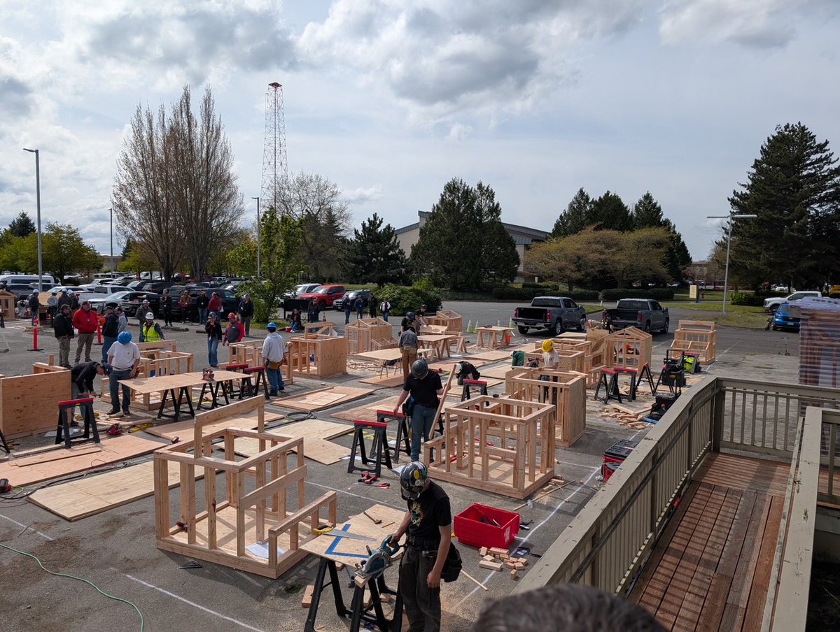 nwagc's tweet photo. The building continues at the 2026 SkillsUSA State Carpentry Competition and the students are showing their impressive skills! 

We’re proud to have our own Chelsea and Josh on-site, helping support and celebrate the next generation of skilled professionals. https://t.co/cciNtDLH6D