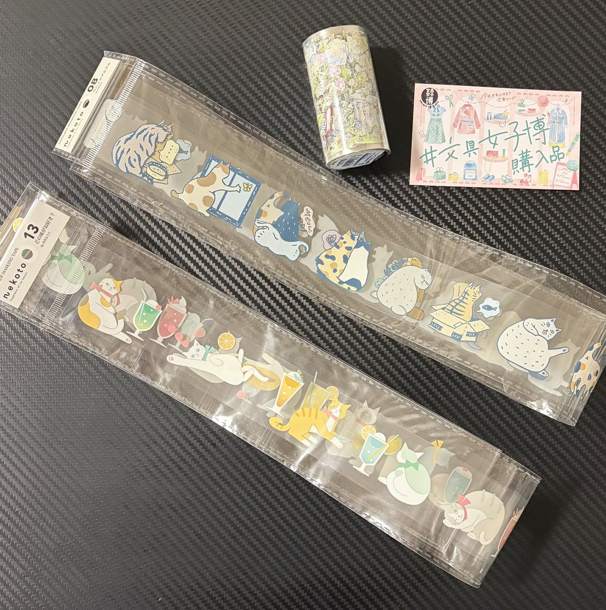 福わけはんこさんの新作✨
お裾分けするんだ〜🎵

bandeさんのロールステッカー✨
ワンちゃん柄はお土産🐶

nekotoさんのにゃんこのイラスト大好き💕

Lindさんは初お迎え✨
たくさんあった中で1つだけ選び抜きました！！

#文具女子博popupin博多2026
#文具女子博購入品