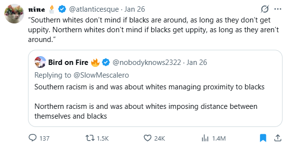 gregoryblotnick's tweet photo. this tweet sums up race in America better than entire books on the subject https://t.co/CwpaPv74nB