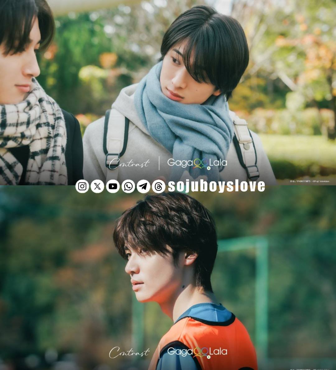 sojuboyslove's tweet photo. 🗣️ Confira as stills do sexto episódio do BL japonês #Contrast, estrelado por Haruse Akune e Haruhi Iuchi. Disponível na GagaOOLala!✨
É uma história de amor sobre a transição para a vida adulta, que retrata a atração entre dois jovens desajeitados e opostos. #contrastep6 https://t.co/EnVULuymsG