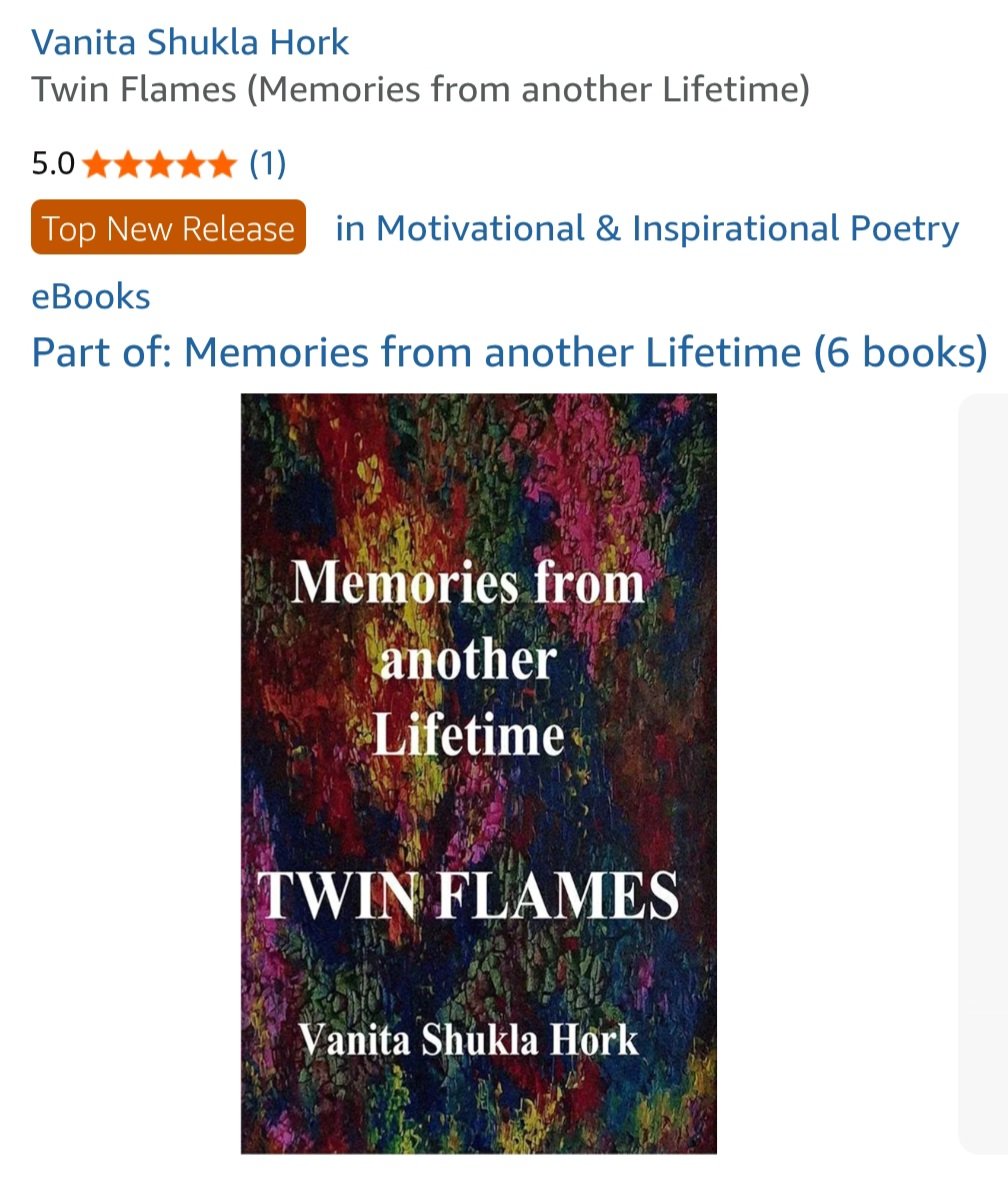 VanitaHork's tweet image. #NEWRELEASE❣️

#TwinFlames, the final volume in the series, is out!

Time-limited #offer on ALL #Amazon markets and for #99c on Amazon.com - buy NOW ❤️ 

#Free on #KU 📚

US: a.co/d/08VVC0eW
UK: amzn.eu/d/058tZDbs

#poetry #BooksWorthReading #BookBoost