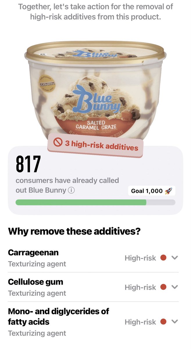 WeDaPeeps250's tweet image. @BlueBunnyIceCre : BLUE BUNNY ICE CREAM : Remove #Harmful #Additives from your #IceCream  @RFKJRHHS @HHSGov