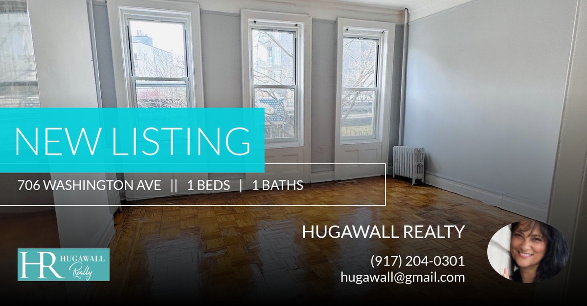 HugawallRealty's tweet photo. 📍 New Listing 📍 Take a look at this fantastic new property that just hit the market located at 706 Washington Ave 2 in Brooklyn. Reach out here or at (917) 204-0301 for more information https://t.co/hNEXpxoWHj https://t.co/ZiOlmOjGKr
