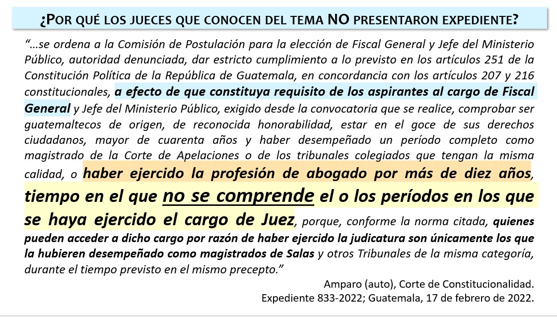 <a href="/dcuevas_pl/">Douglas Cuevas</a> ¿CÓMO SE INTERPRETA “HABER EJERCIDO LA PROFESIÓN DE ABOGADO” (CPRG ART. 216)?

PARTE III: 
UN JUEZ NO DEJA DE SER ABOGADO POR SER JUZGADOR, PERO TIENE PROHIBICIÓN LEGAL DE EJERCER LA PROFESIÓN DE ABOGADO (ES POR LA NATURALEZA DEL CARGO).

Continuamos aportando con fundamentos, mi