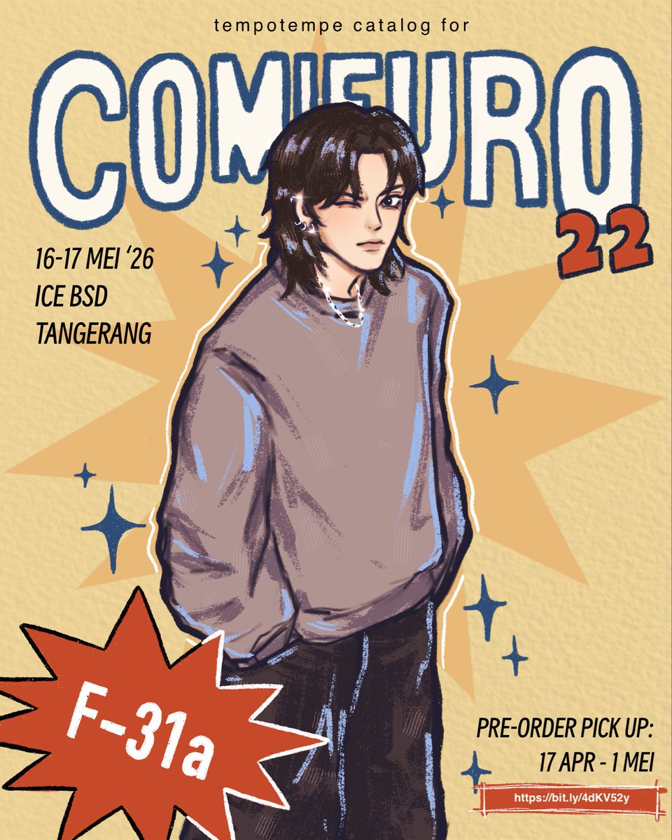 tempotempe11's tweet photo. tempotempe catalog for cf22 is out!

🗓️16-17 Mei 2026
📍ICE BSD
🛍️Booth F-31a
✨Haikyuu, JJK, Adventure Time, ATEEZ
Pre-order pick up: https://t.co/FblU1XbMSJ

#cf22 #comifuro #cf22catalogue #comifurocatalogue https://t.co/CMlFuzFA9a