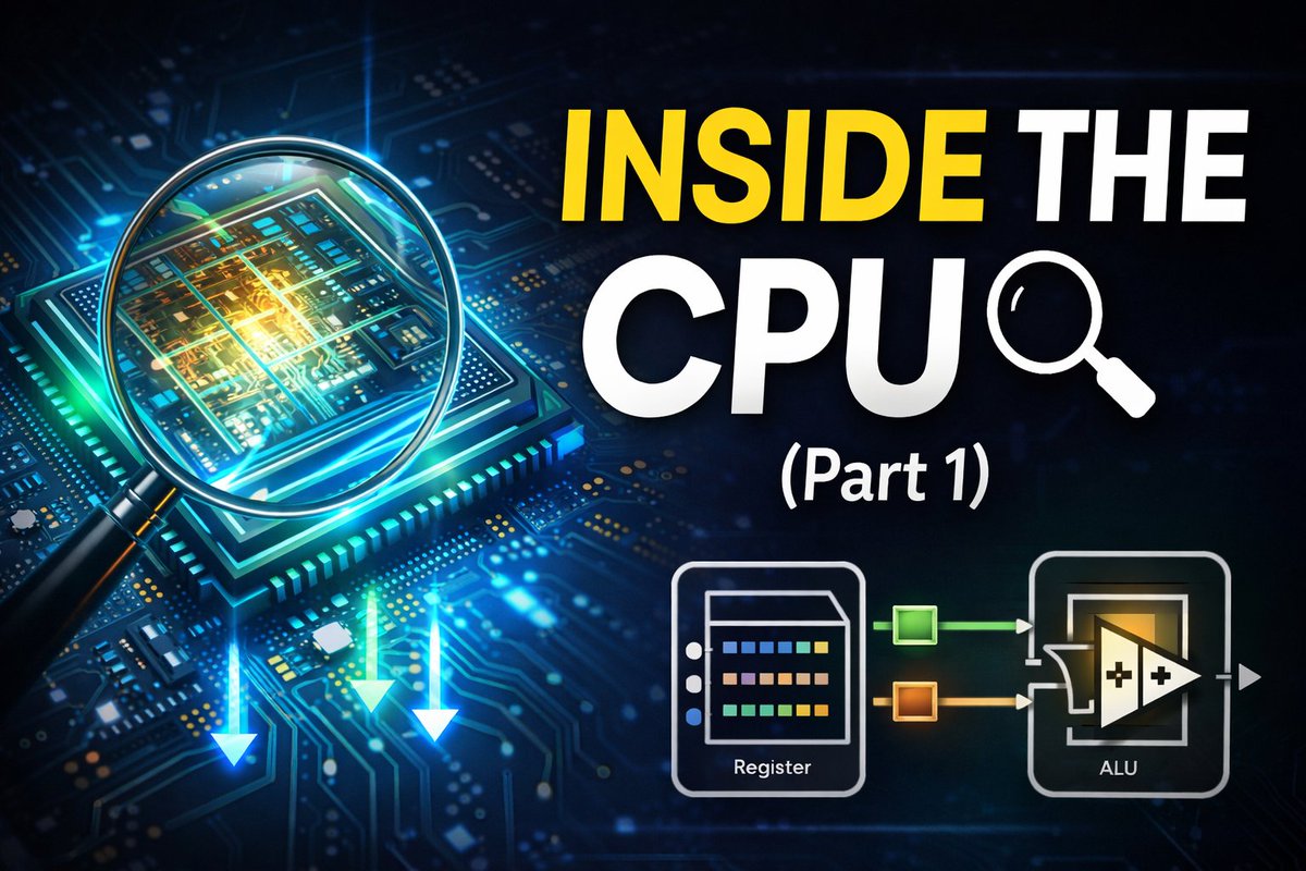 DrMElhosseini's tweet image. What REALLY happens inside your CPU when you click “Run”? 🤯

Based on Patterson &amp;amp; Hennessy – Computer Organization and Design 📘

🎥 New Lecture Out Now
 Chapter 4 | Lecture 1: The Processor (Introduction)
Watch here: [youtu.be/lRmUxCdypLU]
#ComputerArchitecture #CPU #MIPS