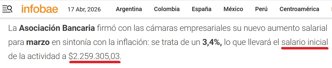 Salario inicial de un empleado bancario (sólo se requiere secundario completo), más de 2 millones de pesos.
Salario inicial de un subteniente / guardamarina / alférez (luego de cuatro años de formación profesional en instituto militar), menos de 1 millón de pesos.

Ispa inviable.