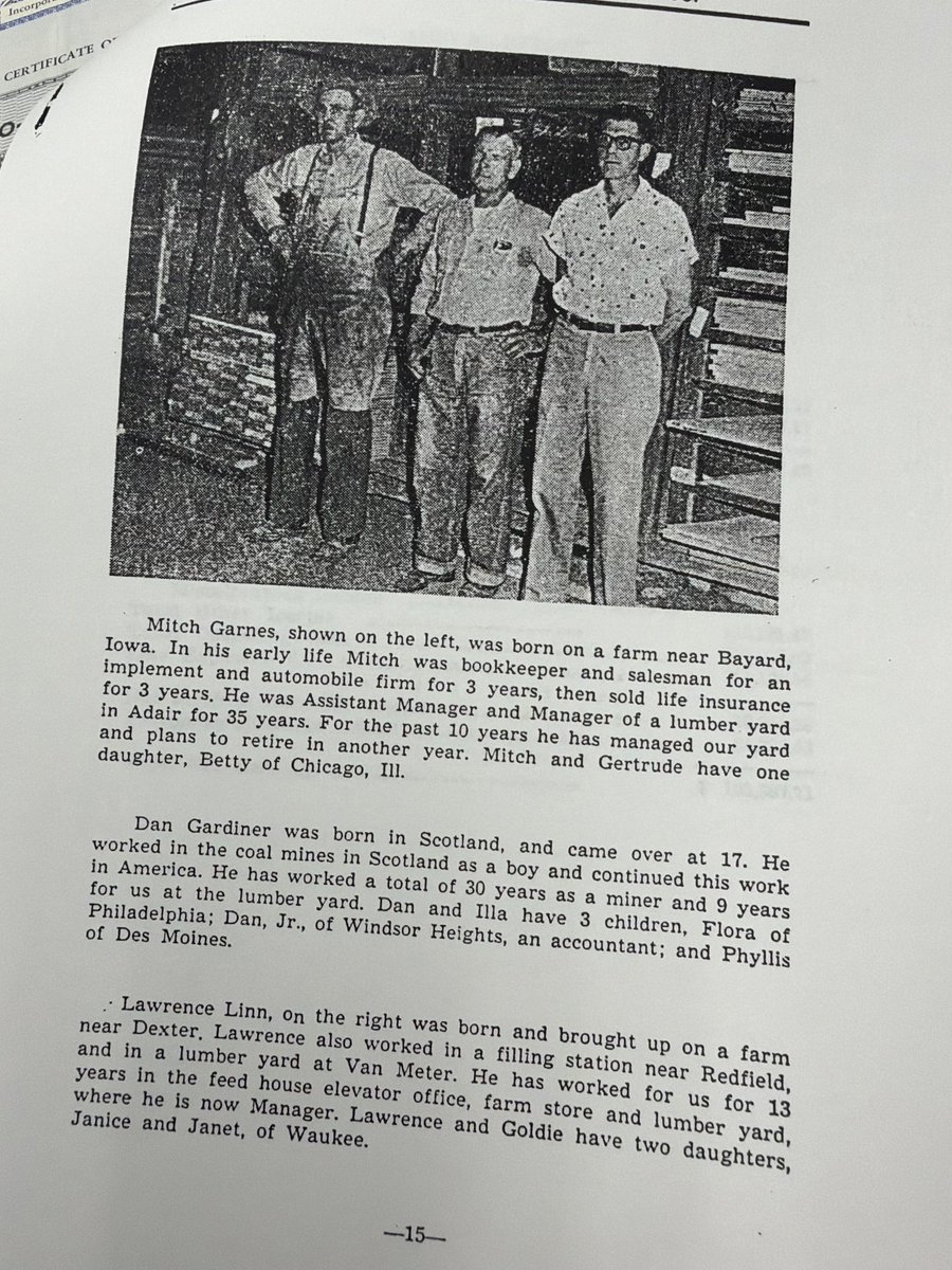 Flashback Friday at <a href="/GardinerCPA/">Gardiner + Company CPAs</a>   Photo of our grandfather from the Waukee Farmers Coop’s 1958 Annual Report.  Apparently the Gardiners were born to work with farmer cooperatives! <a href="/DanielMGardiner/">Dan Gardiner</a> #cooperatives