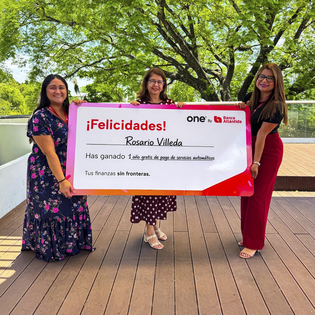 🎉 ¡Felicidades a Rosario Villeda! Por ser la ganadora de 1 año GRATIS del pago de los servicios automáticos que afilió desde One App.🔥

Más control, más ahorro. Así se viven los beneficios sin fronteras de One. 😎