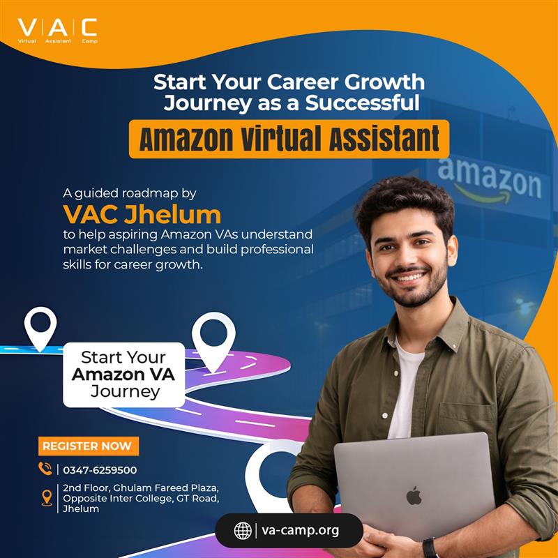 AssistantCamp's tweet image. Start your journey as an Amazon VA 
No shortcuts—just skills, consistency &amp;amp; growth.
Learn product research, customer support &amp;amp; freelancing basics.Join VAC Jhelum &amp;amp; build real experience step by step.
📍 Jhelum | 📞 +92 347 6259500#AmazonVA #Freelancing