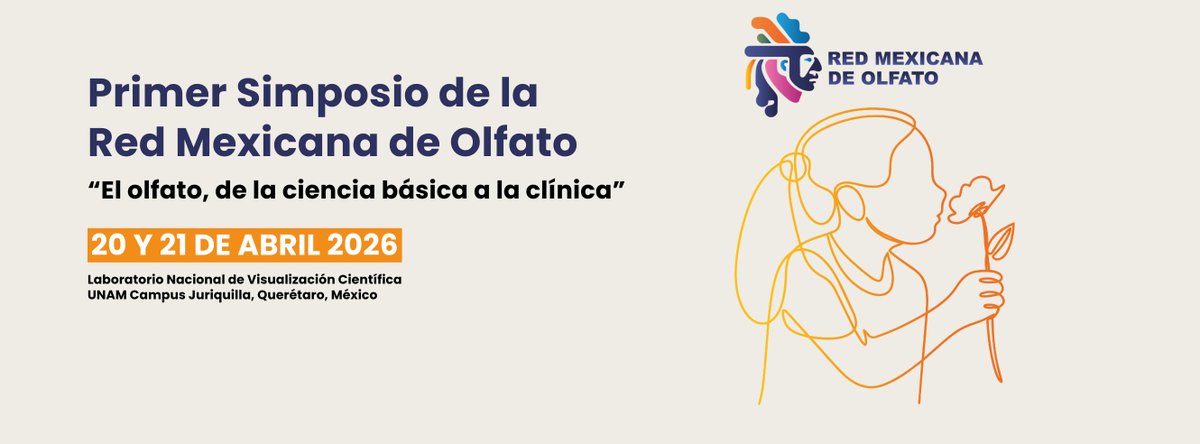 UNAMINB's tweet photo. El Primer Simposio de la Red Mexicana de Olfato ha alcanzado CUPO LLENO.

Sin duda, será un espacio de encuentro, aprendizaje y colaboración.

A los registrados, les esperamos en el Laboratorio Nacional de Visualización Científica Avanzada - LAVIS UNAM Campus Juriquilla, Qro. https://t.co/IIpqYj20r8